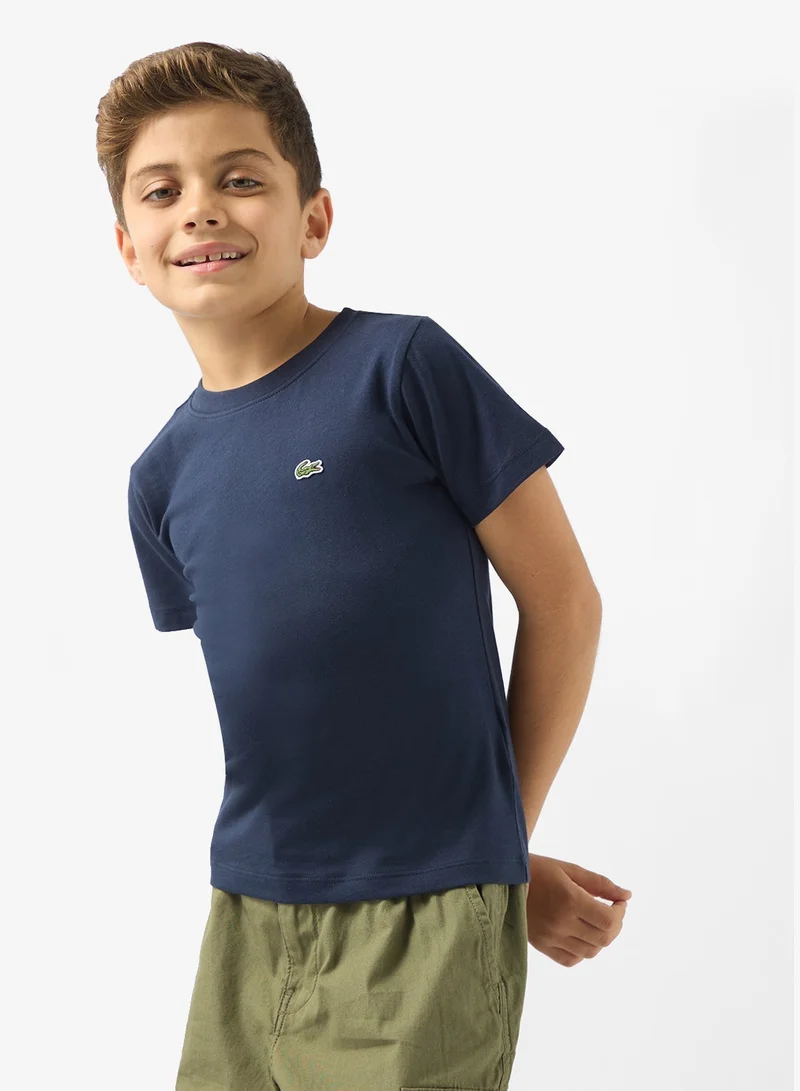 LACOSTE Kids Logo Crew Neck T-Shirt